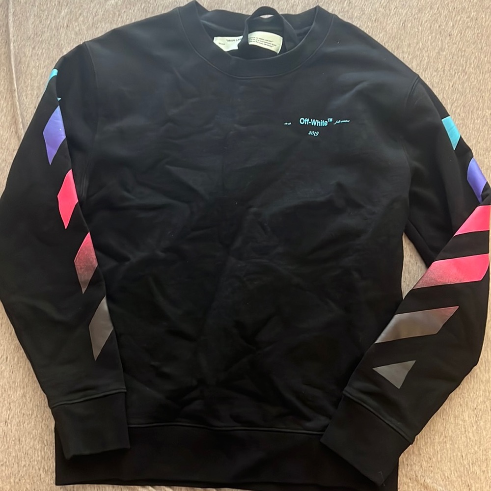 Black Off-white Hoodie，Size M